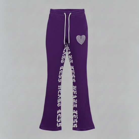 Focus Sweatpants - Heartless Stacked - Purple - 80559S